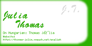 julia thomas business card